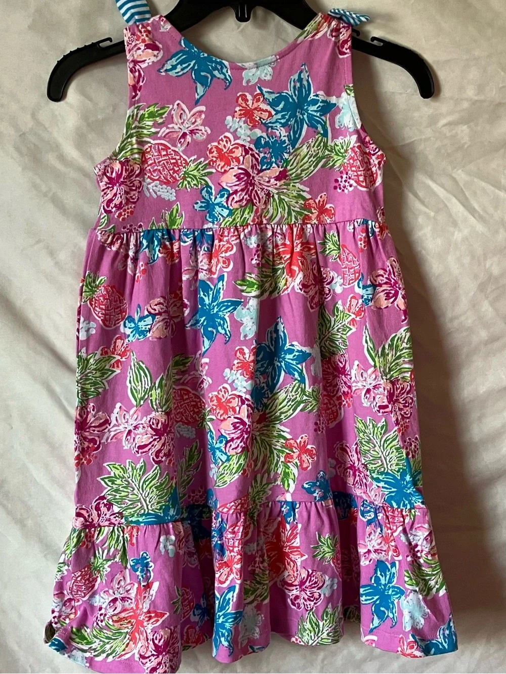 Gymboree Pink Floral Tie-Shoulder Sundress size 5T.